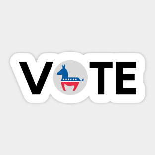 Vote Democrat - Black Text Sticker